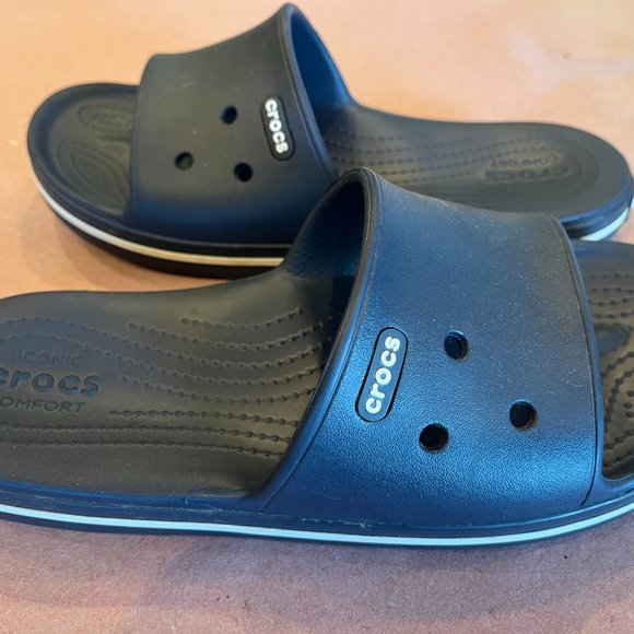 Crocs Classic Unisex Slides Blue M7/W9 - Picture 2 of 4